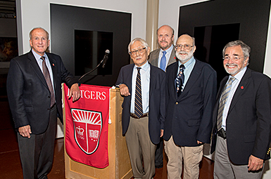 National Academy of Sciences inductees Masayori Inouye and Gabriel Kotliar.